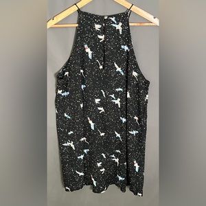 Fab'rik L TYCHE Multicolor Artsy Celestial Sleeveless Shift Short Dress